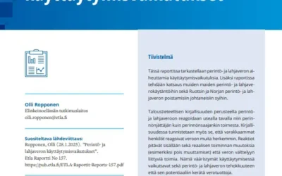 ETLA: Perintö- ja lahjaveron käyttäytymisvaikutukset